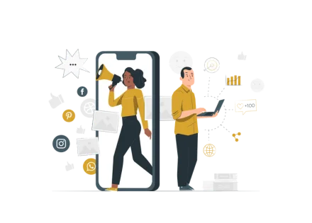 social media marketing section Digital Hugg